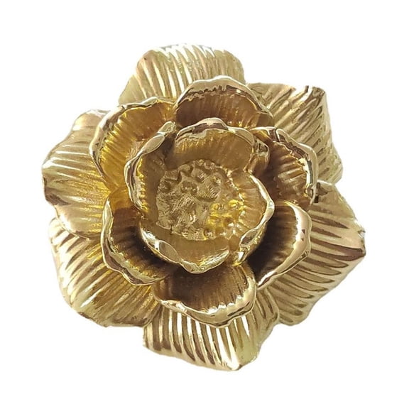 AFQH Elegant Gold Floral Drawer Knobs: Vintage Style for Any Furniture!