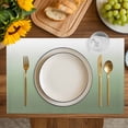 thumbnail image 4 of Sage Green Ombre Placemats Set of 6, Modern Sage Green Abstract Art Placemats for Dining Table, Place Mats for Kitchen Tabletop, Waterproof Wipeable Dining Table Mats Set, 4 of 9