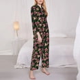 thumbnail image 3 of Sikiie Rose Flowers Women's Long-Sleeve Shirt and Full-Length Bottom Pajama Set (s-xxl)-XX-Large, 3 of 7