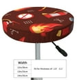 thumbnail image 2 of Uemuo Fire Extinguisher Pattern Round Bar Stool Seat Covers Washable Stool Cushion Slipcover Elastic Bar Chair Covers-12 inch, 2 of 7