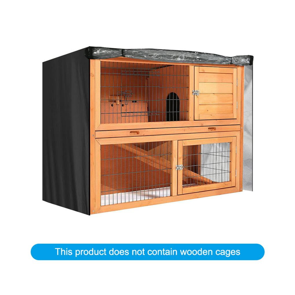 Rabbit Hutch Cover Double Decker Breathable Pet Bunny Cage Portable Dustcover Ventilation
