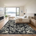 thumbnail image 3 of ODIKA 3'x5' Machine Washable Non-Slip Area Rug, Art Nouveau Gray High Traffic Rug, Gray, 936511, 3 of 7