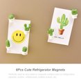 thumbnail image 4 of 6 Pcs Aimants de Réfrigérateur en Forme de Cactus Mignons Autocollants pour Tableau Blanc Armoires Notes Calendrier Décoration Maison Bureau, 4 of 8