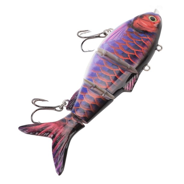 Señuelo Eléctrico de Cebo de Pesca de Natación Robótico MultiArticulado Con Luz Liderado y Hélices, Acción de Natación Realista, Uso Versátil