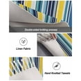 thumbnail image 5 of Blue Yellow Teal Stripes Large Area Rug 4x6ft Woven Runner Rug,Boho Colorful Ombre Texture Washable Living Room Bedroom Kitchen Bathroom Classroom Carpet with Tassels,Indoor Outdoor Throw Door Mat, 5 of 5