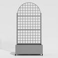 thumbnail image 6 of MAYEERTY 71" x 35" Metal Raised Garden Bed with Trellis Planter Box for Climbing Plants, Gray, 6 of 8