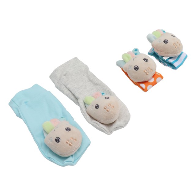 Infant Wrist Rattles Socks, 4pcs Octopus Shape Sensory Toy Baby Rattle Socks Soft Hook And Developmental For Babies
