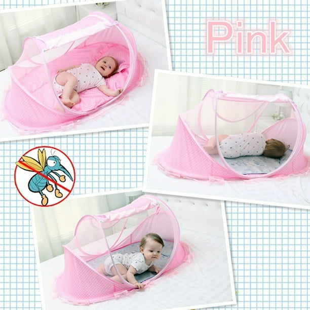 Cama plegable portátil para bebé, mosquitera de poliéster, cama para recién nacidos, cama de viaje