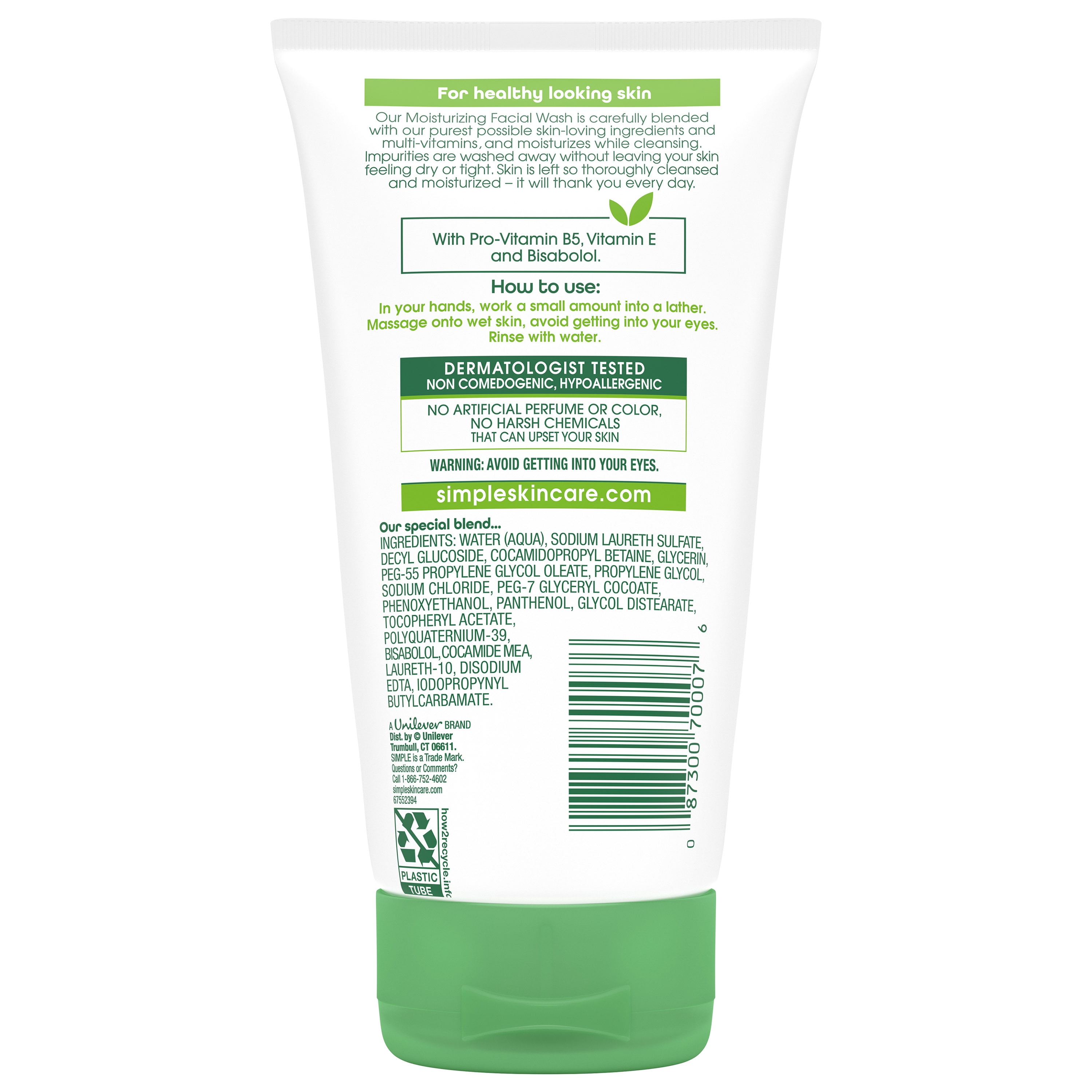 Simple face wash ingredients outlet