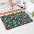 thumbnail image 4 of Pioneer Flower Floral Print Pattern Bathroom Rugs Mat, Non Slip Microfiber Bathroom Rug with Rubber Backing, Soft Mats for Bathroom Floor Tub Shower, 17"x27", 4 of 5