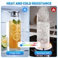 thumbnail image 4 of GPED 64 oz Glass Pitcher, Glass Water Jug with Lid and Spout, 1.8L Glass Carafe for Fridge, Thickened Borosilicate Iced Juice Jugs for Cold and Hot Beverage, Easy Clean Heat Resistant Jug, 4 of 7