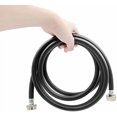 thumbnail image 6 of 2 Pack 10 ft Black Rubber Washing Machine Supply Hoses, Hot and Cold Water Lnlet Supply Lines Burst Proof for Washing Machines, 3/4" Fittings Washing Machine Fill Hose, 6 of 7