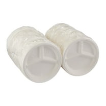 Dixie® 10" Molded Fiber Plate, ES10PCOMP, 3-Compartment, 50 Plates per Pack, 10 Packs per Case