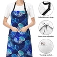 thumbnail image 6 of Picia Glowing Jellyfish Pattern Waterproof Apron for Unisex Adult - Adjustable Bib Apron with Pockets, Ideal for Cooking, Gardening, Painting, and Household Chores, 6 of 9