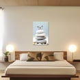 thumbnail image 3 of ZHONGYUTONG Zen Canvas Art Print Stone Butterfly Picture Spiritual Painting Spa Wall Decor (24"x36"), 3 of 6
