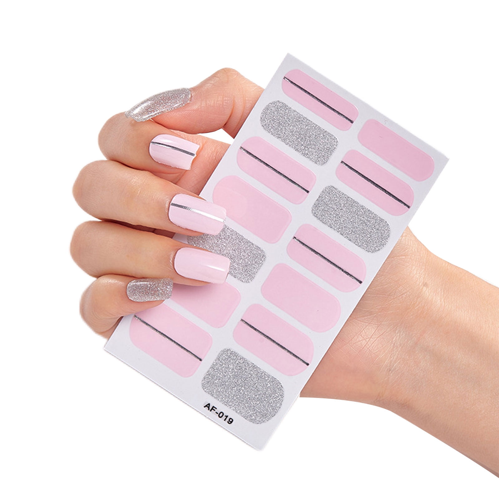 14 Pcs Gel Nail Polish Strips Self Adhesive Full Wraps Polish Nail Art