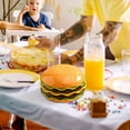 thumbnail image 3 of 7-Piece Stackable Burger Plate Set, Novelty Stackable Burger Dinnerware Set, Hamburger Shape Individua Small Appetizer Plates for for Hot Pot Sushi Snacks Party Tableware (Burger), 3 of 8