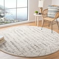 thumbnail image 2 of SAFAVIEH Tulum Goddard Moroccan Geometric Area Rug, 9' x 9' Round, Ivory/Grey, 2 of 7
