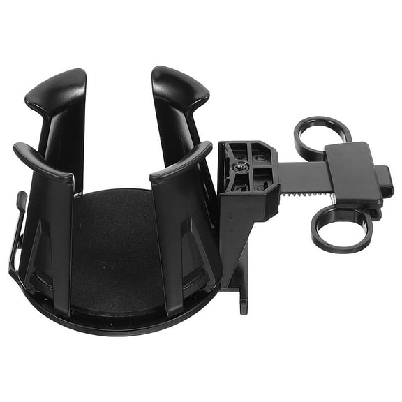 WASHWEPE 1Pack Large Cup Holder for Car Constructed from Black ABS for Various Drinks