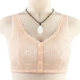 thumbnail image 4 of OGLCCG Women's Wireless Lightly Lined Comfort Bra Front Closure Full-Coverage Bra Back Support Breathable Everyday Bras, 4 of 5