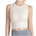 thumbnail image 1 of Yuyuzo Débardeurs d'Entraînement pour Femmes Col Rond Crop Tops Basiques Course Gym Yoga Soutiens-Gorge Sport Sorties, 1 of 7