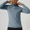 thumbnail image 6 of Dealovy Athletic Mens Casual Shirts Quarter Zip Long Sleeve Fitness Workout Shirts Quick Drying Sweatshirts for Men, 6 of 7