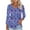 Style 11, variant on Women's Casual Shirts 3/4 Sleeve V-Neck Blouses Tops Fashion Floral Print T-Shirt Dressy Tunic Top Loose Pullover Womens Shirts