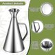 thumbnail image 3 of Drip-proof oil bottle made of stainless steel, oil bottle with spout 500ml 0.5l -ideal for dumping and sprinkling olive oil and other liquids-easy to, 3 of 5