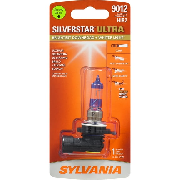 Sylvania 9012 SilverStar ULTRA Halogen Headlight Bulb, 1 Pack, Compatible with Multiple Cars