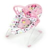 Bright Starts Disney Baby Minnie Mouse Vibrating Bouncer with Toy Bar- Spotty Dotty