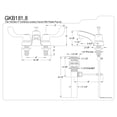 thumbnail image 2 of Kingston Brass GKB188 4 in. Centerset Bathroom Faucet, Brushed Nickel, 2 of 2