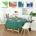 thumbnail image 2 of (12 Pack) Hunter Green Premium Round Heavy-Duty Plastic Table Covers (Reusable), 2 of 6