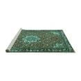 thumbnail image 2 of Ahgly Company Machine Washable Indoor Square Persian Turquoise Blue Traditional Area Rugs, 3' Square, 2 of 4