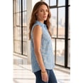 thumbnail image 3 of Roaman's Women's Plus Size Kate Sleeveless Shirt, 3 of 4