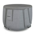 thumbnail image 4 of Round Patio Table Cover 600 D Waterproof - 100% Weather Resistant Outdoor Round Table Cover with Air Pocket and Drawstring for Snug Fit (72" Dia x 28" H, Fab Light Gray), 4 of 7