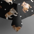 thumbnail image 5 of Bulldog Dog and Footprints Square Tablecloth,Waterproof Square Table Cover,Wipeable Spillproof Washable Table Cover for Home Kitchen Party Decor 42"X42"(107x107cm), 5 of 6