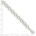thumbnail image 2 of Sterling Silver Anklet 10 inch 8 mm 10inch Polished Fancy Link, 2 of 5