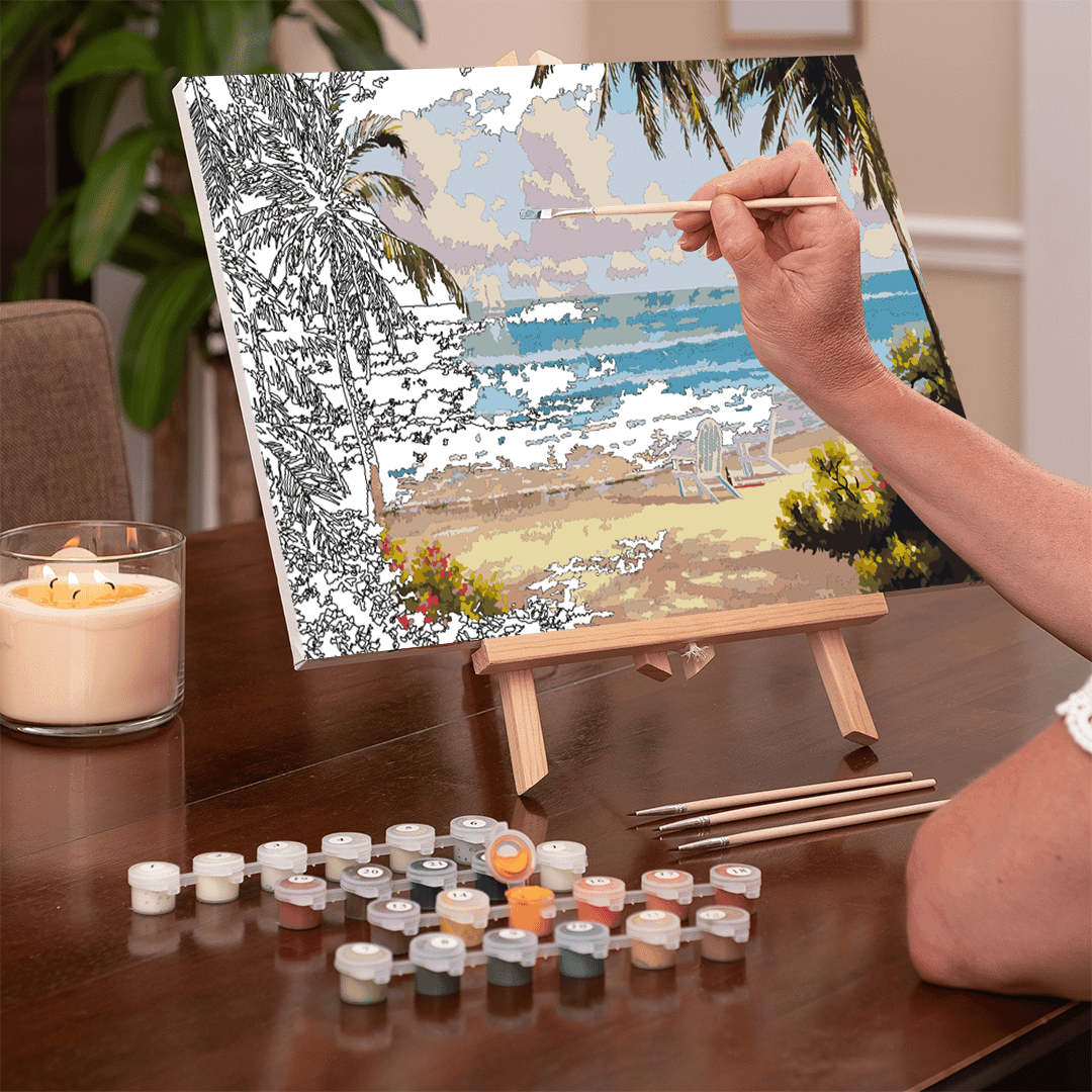 Ledgebay Paint by Number for Adults Crafts for Adults(Seaside Paradise)