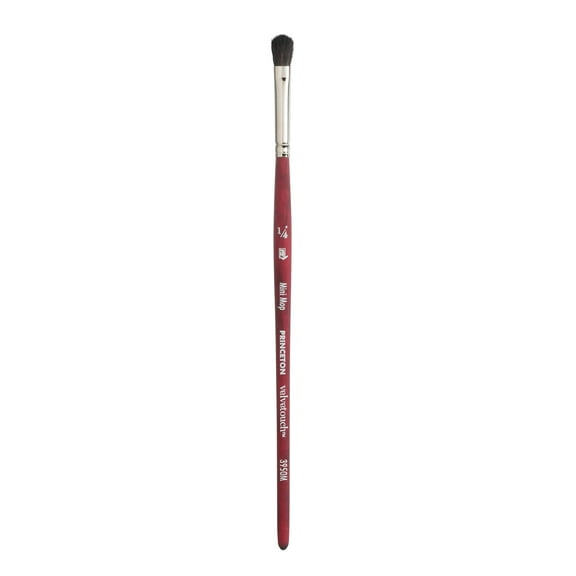 Princeton Brush Velvetouch Mixed Media Mini Brush, Oval Mop, 1/4 in