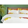 thumbnail image 4 of Ambesonne Rowan Duvet Cover Sets, Autumn Branches Border, 2-King, Yellow Orange Lime Green, 4 of 7