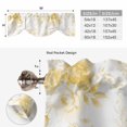 thumbnail image 6 of Yellow Floral Art Tie Up Valance Curtains for Windows, Kitchen Curtains Window Treatments, Watercolor Botanical Spring Flowers Short Window Shades Valances for Bedroom Bathroom Cafe 54"x18", 6 of 8