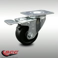 thumbnail image 2 of 3 Inch SS Soft Rubber Top Plate Caster with Total Lock Brake Service Caster, 2 of 2