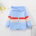 thumbnail image 2 of CAIVO Kids Boys Girls Patchwork Coats Hooded Jacket Toddler Windproof Zipper Outwear Long Sleeve Stylish Outerwear, 2 of 4