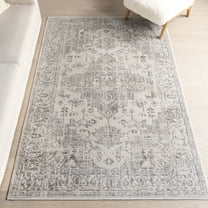 nuLOOM Lilibet Traditional Medallion Area Rug, 7' 6" x 9' 6", Lilibet Grey