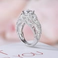 thumbnail image 4 of Eclet Jewels Antique Vintage Ring for Women's - Brilliant 1.9 Ct Round Cut Diamond Ring - 14K White Gold Plated Ring - Geometric Late Art Decoration Vintage Wedding Ring, 4 of 10