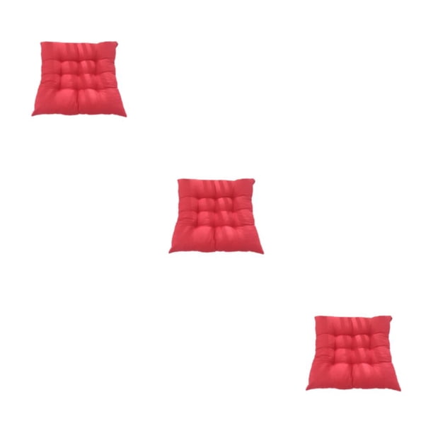 Bearachild Cojín para silla de comedor Tejido de poliéster cómodo Relleno de perlas Tela de poliéster que no se desliza Es cómodo rojo Type1 NO1
