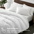thumbnail image 6 of Bare Home Shaggy Faux Fur Duvet Cover - Ultra Soft - Fluffy Crystal Velvet - Twin/Twin XL, White, 6 of 8