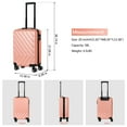 thumbnail image 2 of 20" Unisex Hardside Carry-On Spinner Luggage, Rosegold, 2 of 5