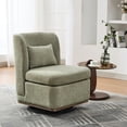 thumbnail image 5 of 360° Swivel Chenille Chair with Pillow | Ideal for Living and Lounge Areas | Chenille Fabric and Poplar Frame | Easy Setup for Relaxed Time, 5 of 5