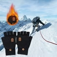 thumbnail image 5 of Xecvkr Heated Winter Gloves USB Winter Warm Gloves Plush Heated Flip Finger Mittens Charging Hand Warming Office Typing Computer Study Gift Indoor Use One Pair Adjustable Size 1PC, 5 of 5